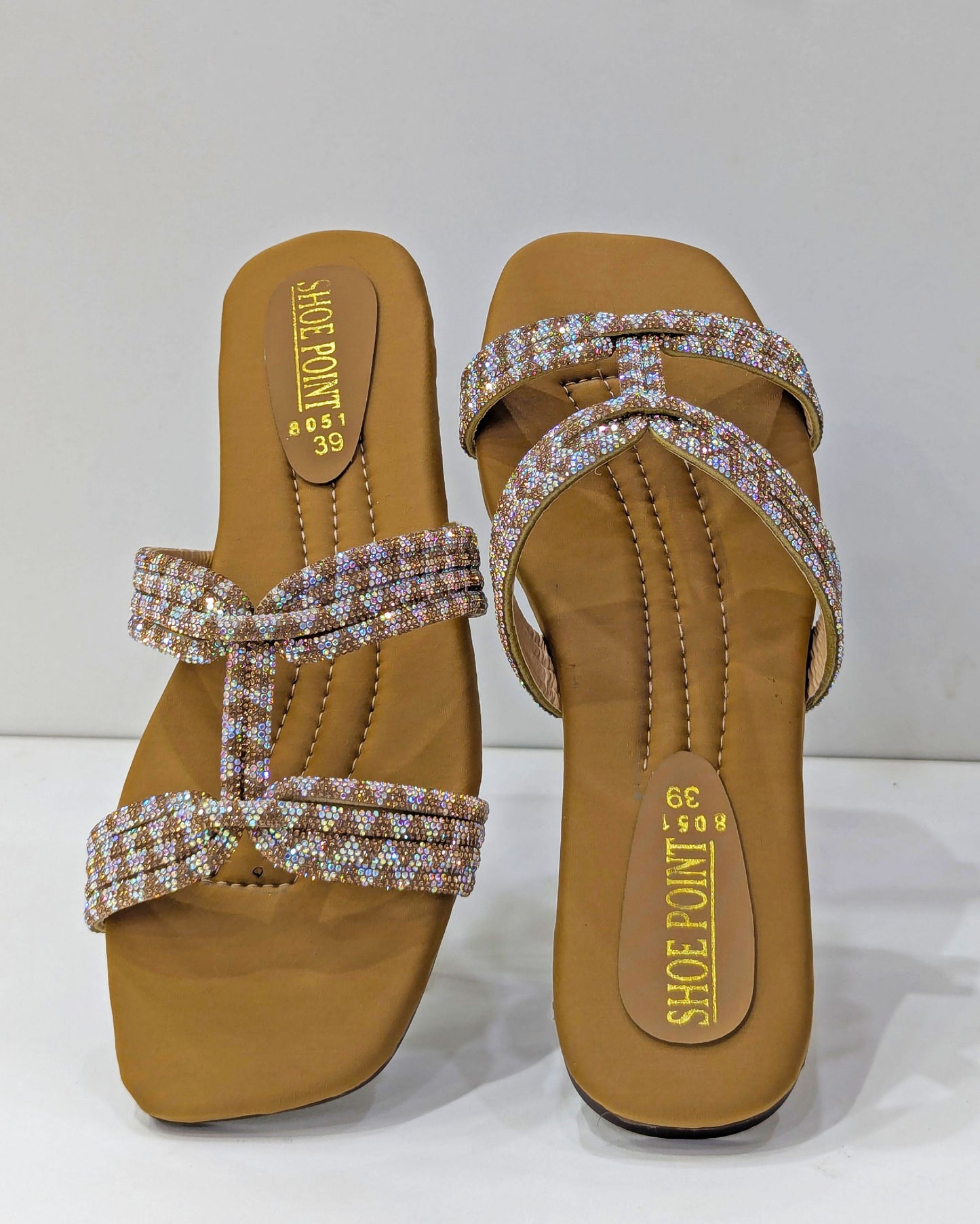 Embellished Slides – Sparkle with Comfort & Style