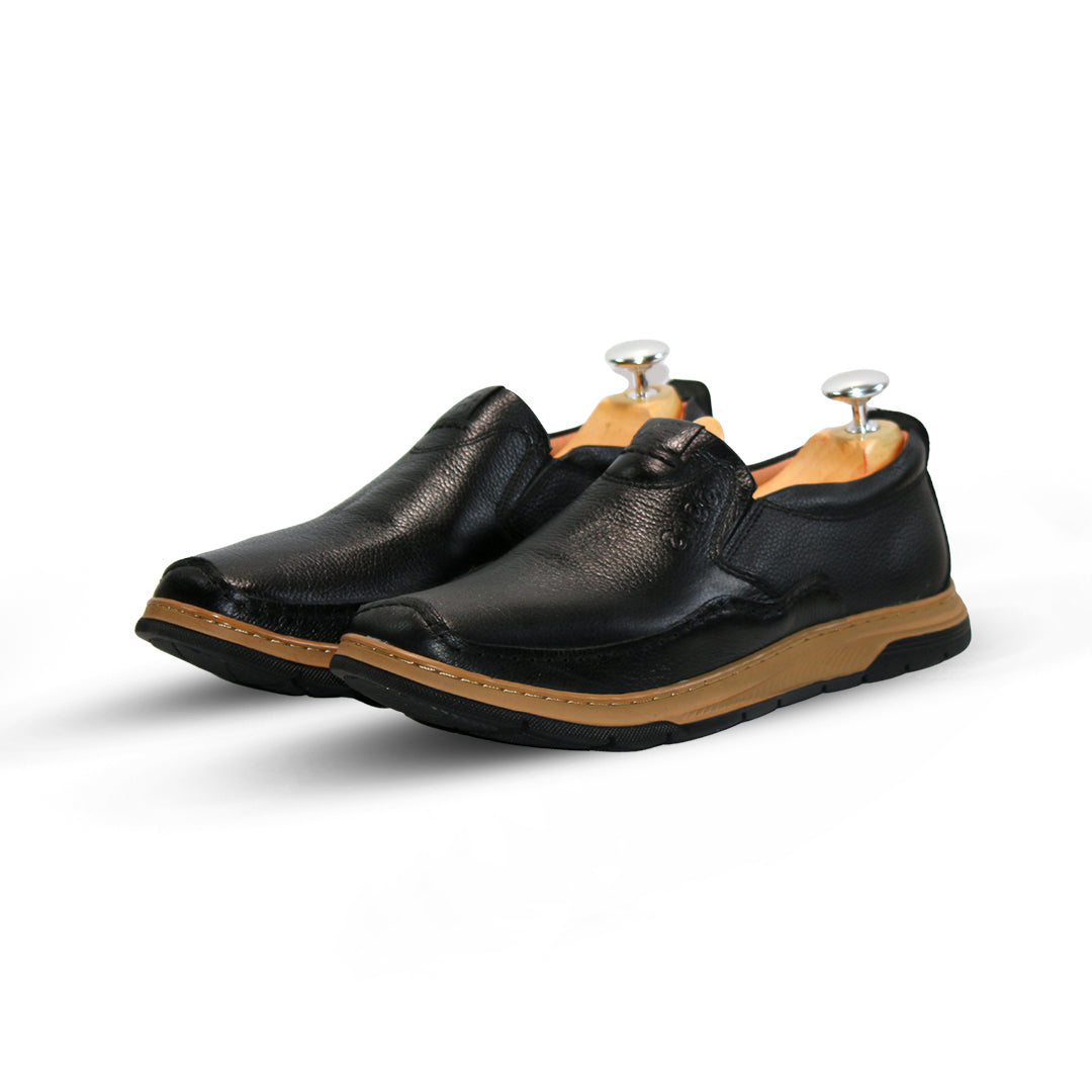 Men’s Leather Medicated Shoes – Pure Leather, Medicated Insole & Rubber Sole