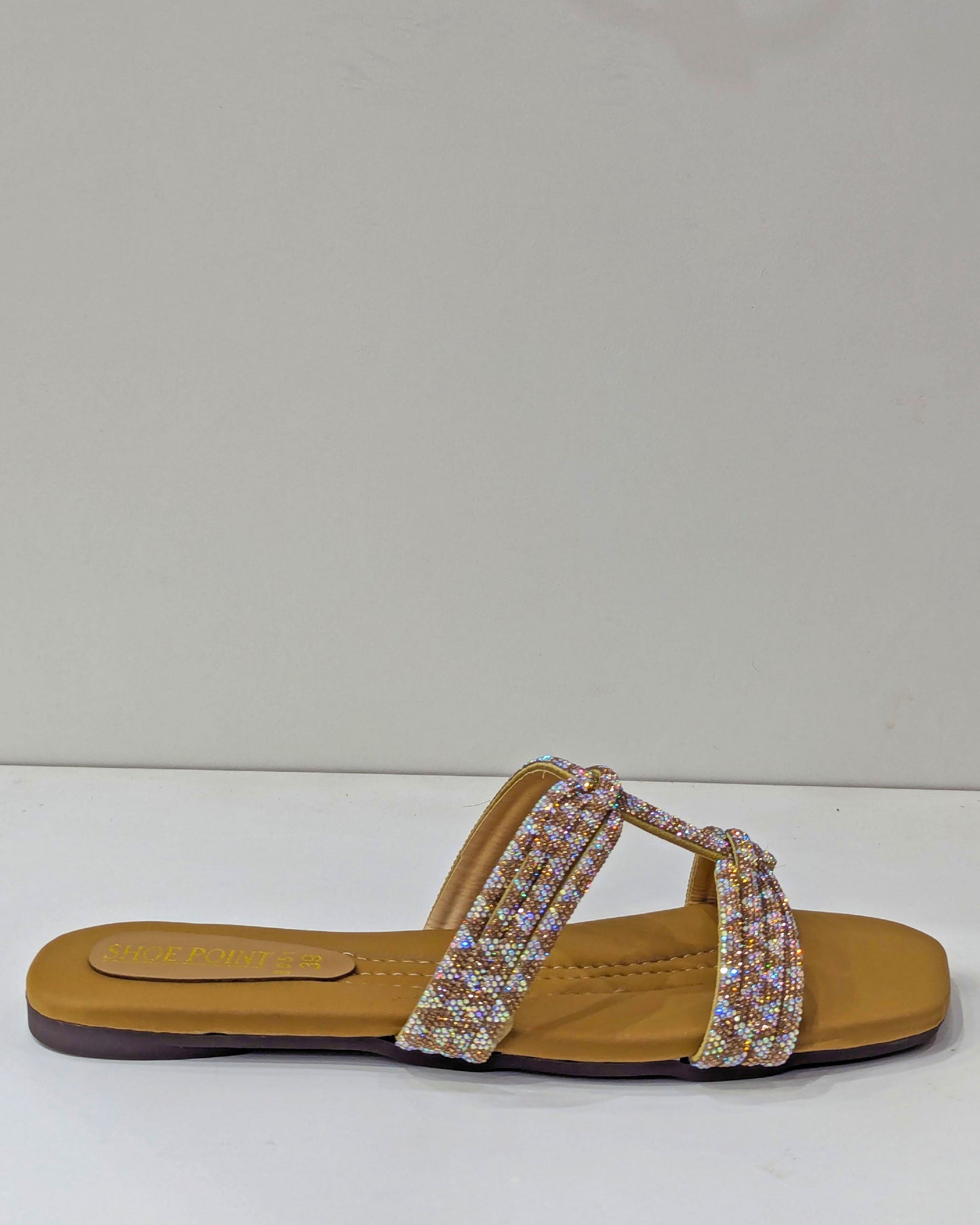 Embellished Slides – Sparkle with Comfort & Style