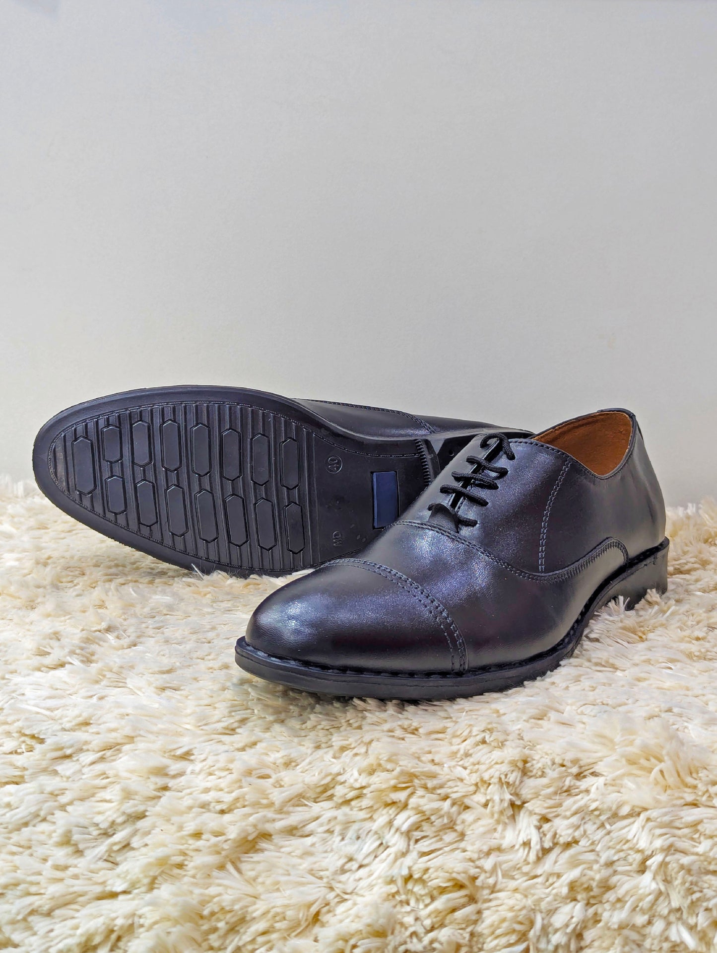 Men’s Lightweight Oxford Shoes – Pure Leather Upper, Medicated Padding & Rubber Sole