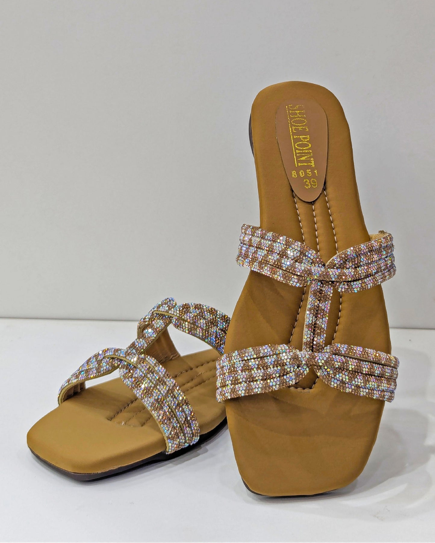 Embellished Slides – Sparkle with Comfort & Style