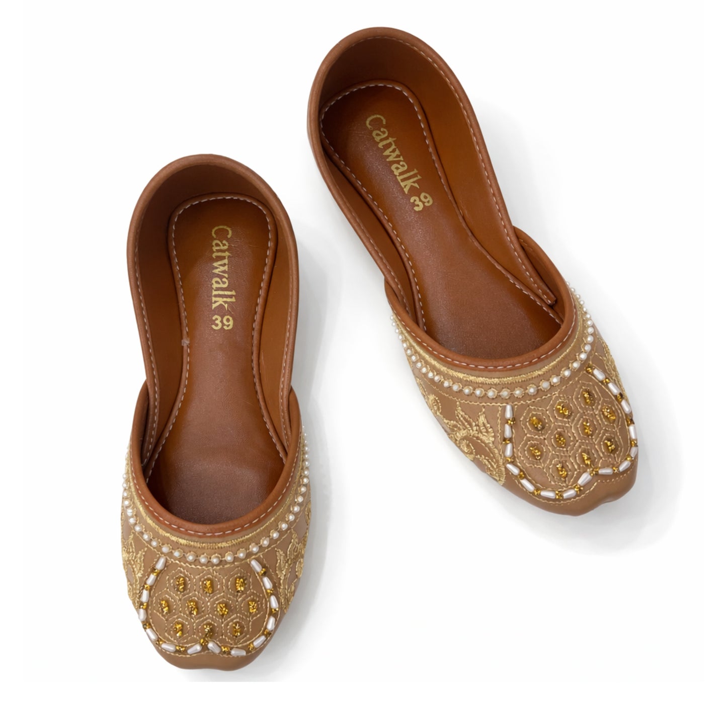 Classic Embellished Women’s Khussa Flats – Ethnic Slip-On Jutti