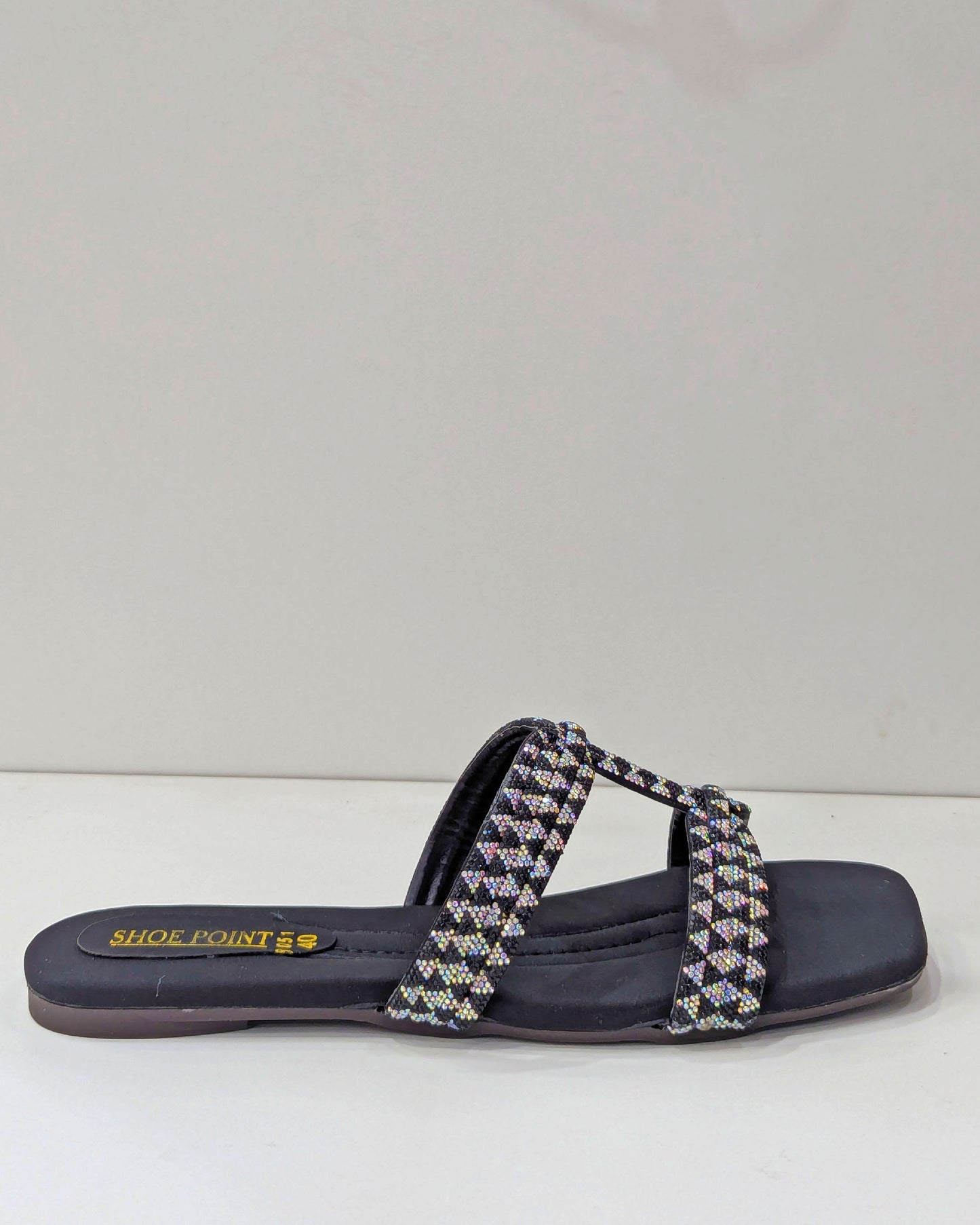 Embellished Slides – Sparkle with Comfort & Style