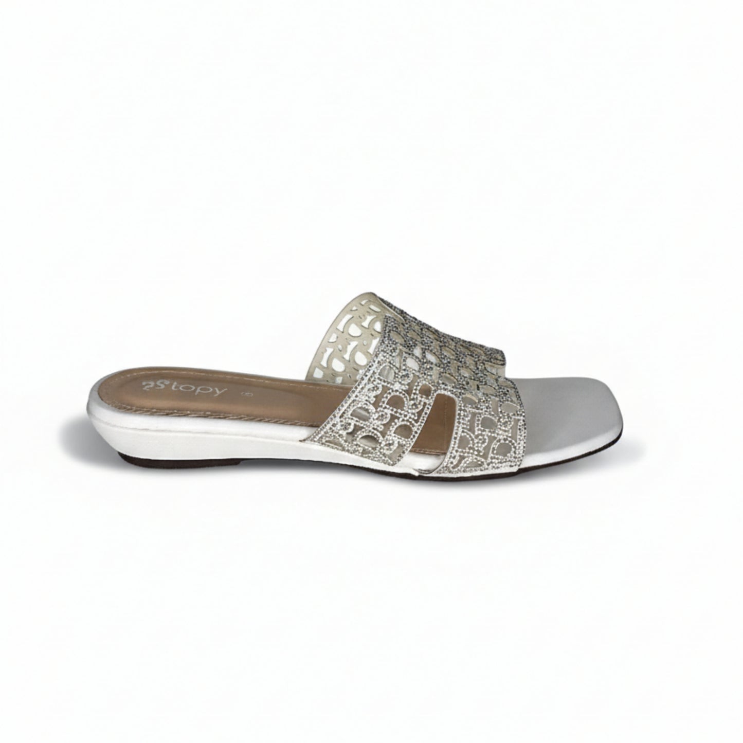 Women’s Embellished Flat Slide Sandals