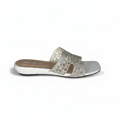 Women’s Embellished Flat Slide Sandals
