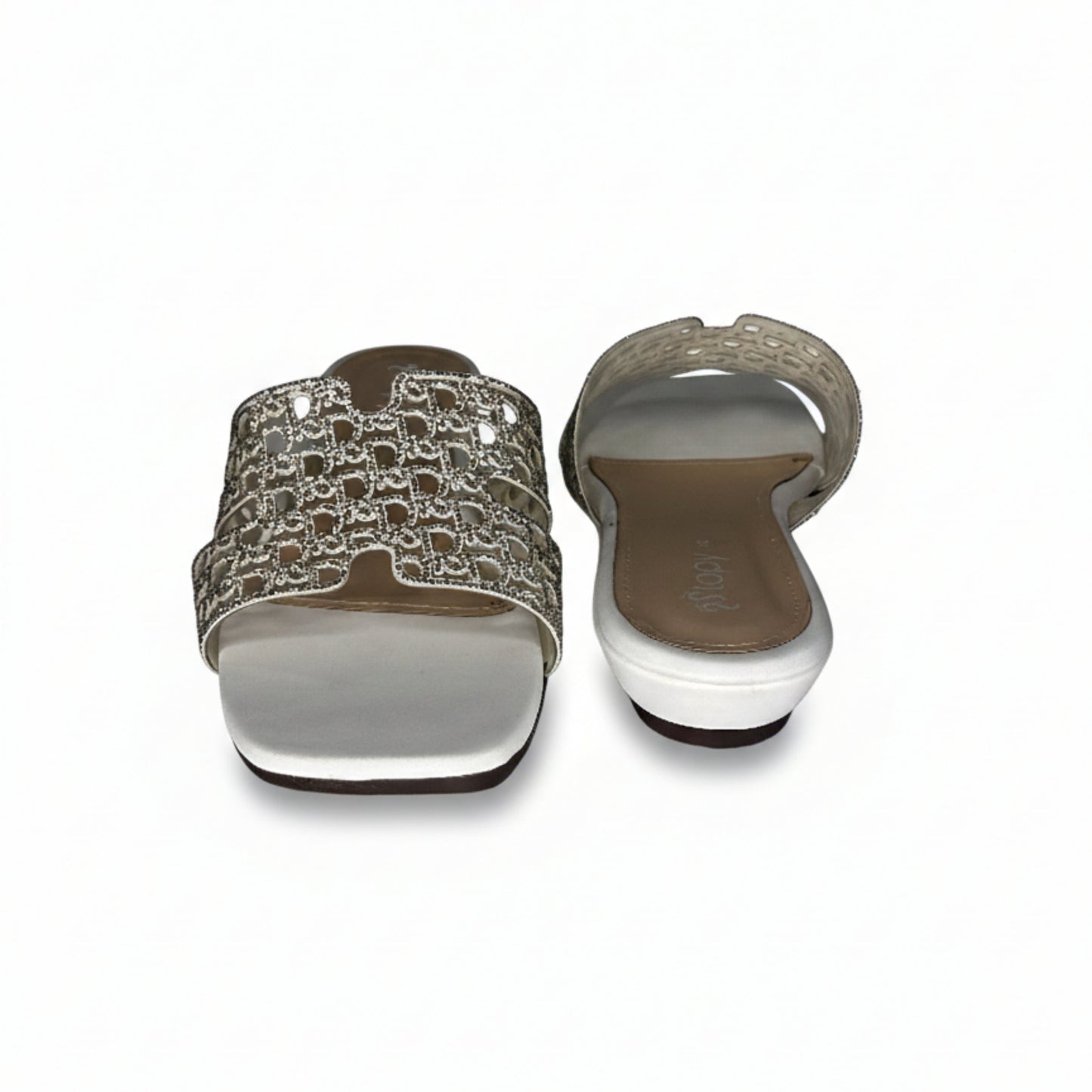 Women’s Embellished Flat Slide Sandals