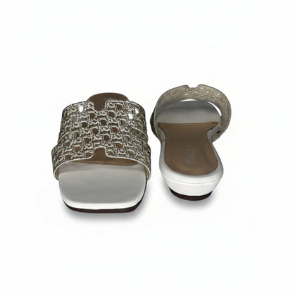 Women’s Embellished Flat Slide Sandals