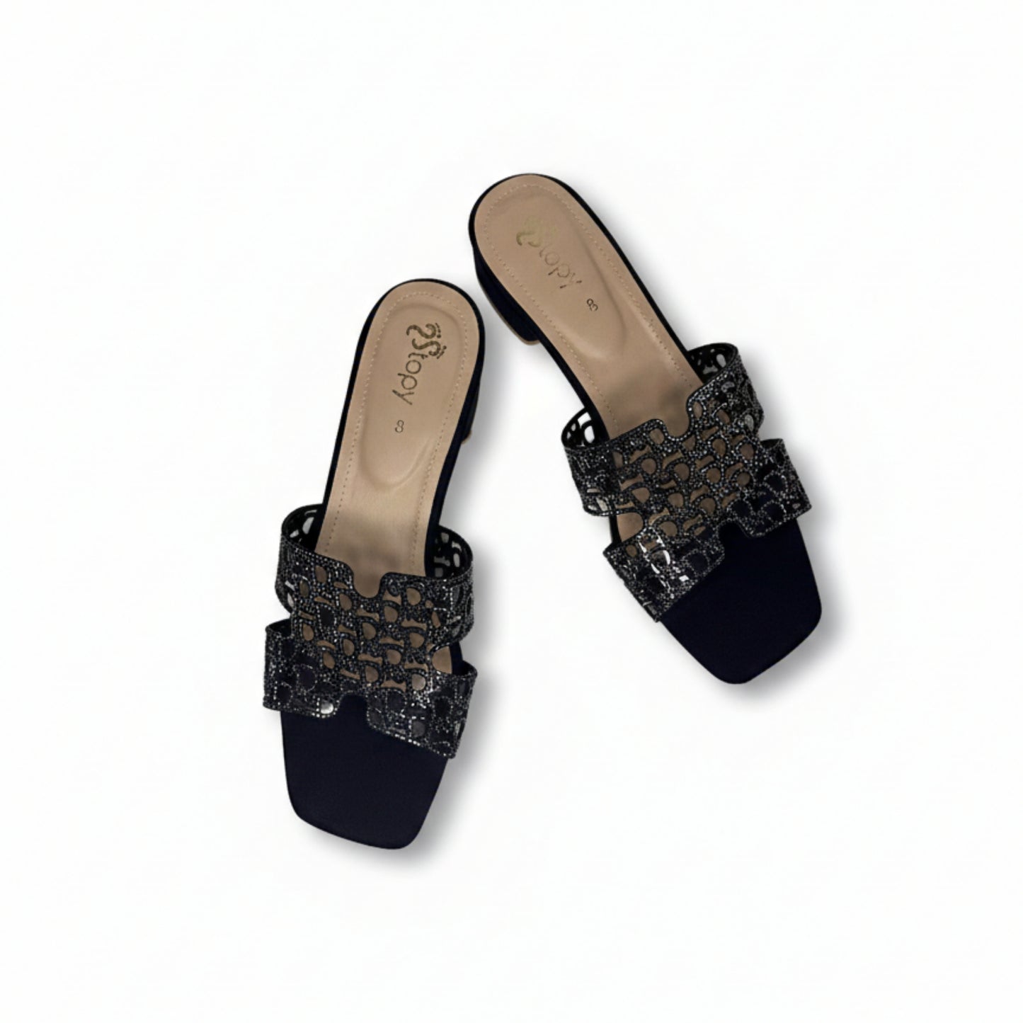 Women’s Embellished Flat Slide Sandals