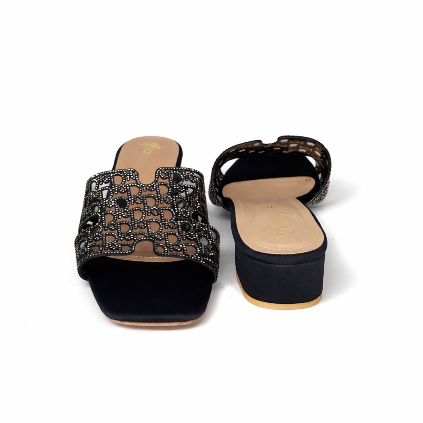 Women’s Embellished Flat Slide Sandals