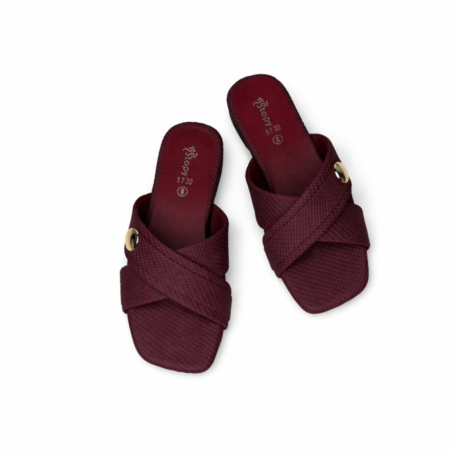Women’s Cross Strap Flat Slide Sandals