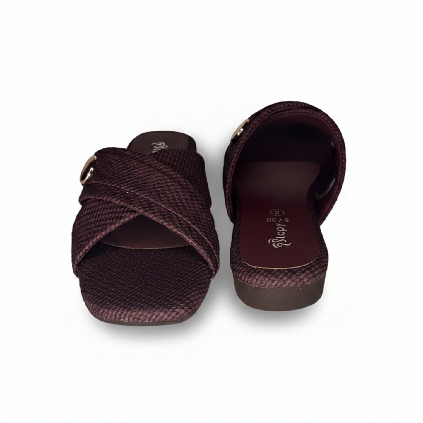 Women’s Cross Strap Flat Slide Sandals