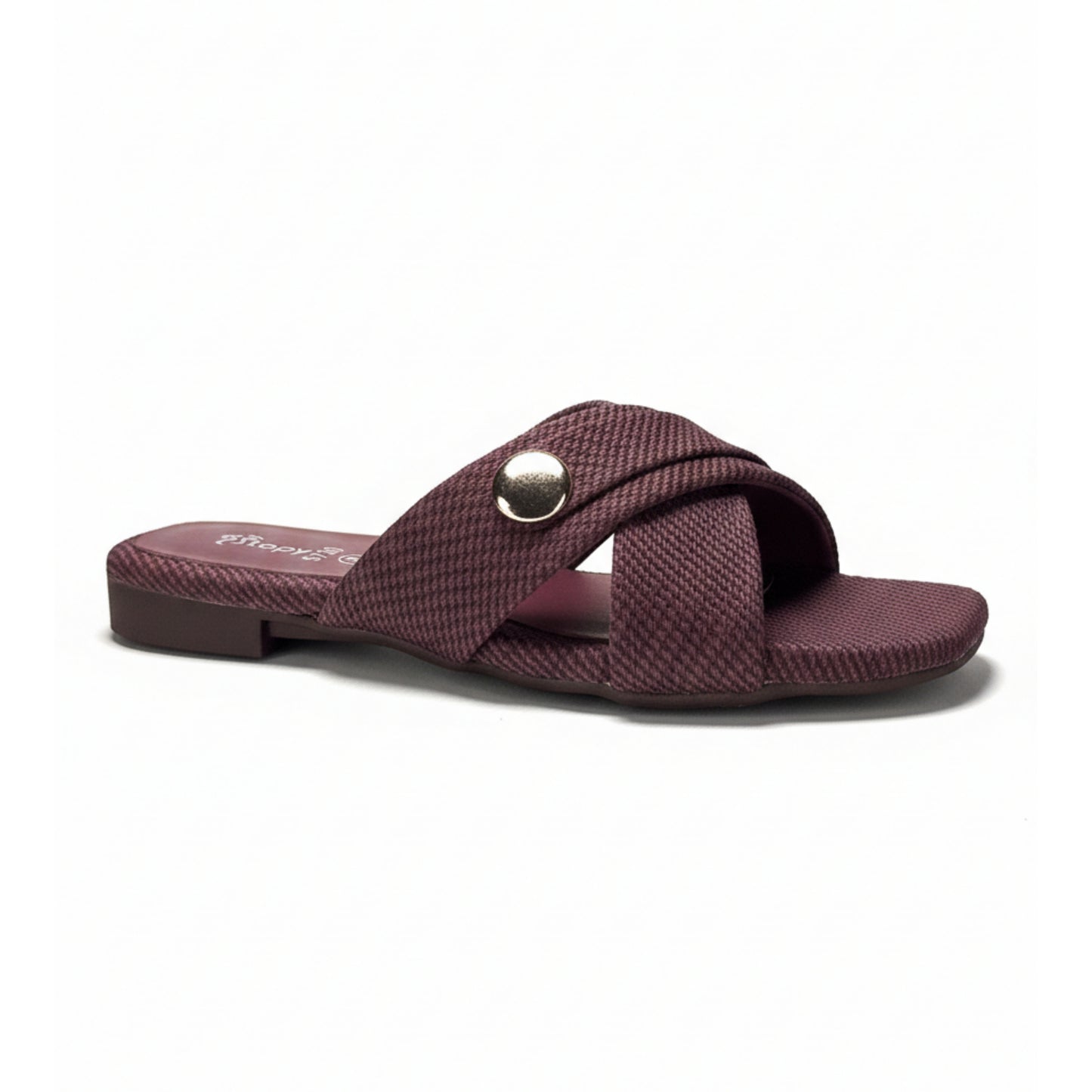 Women’s Cross Strap Flat Slide Sandals