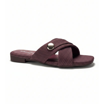 Women’s Cross Strap Flat Slide Sandals