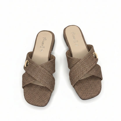 Women’s Cross Strap Flat Slide Sandals