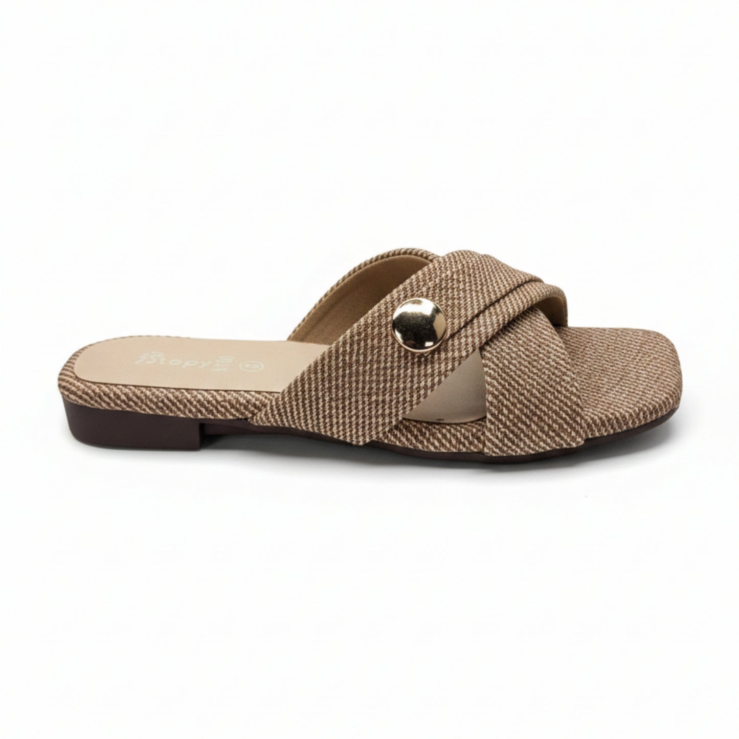 Women’s Cross Strap Flat Slide Sandals