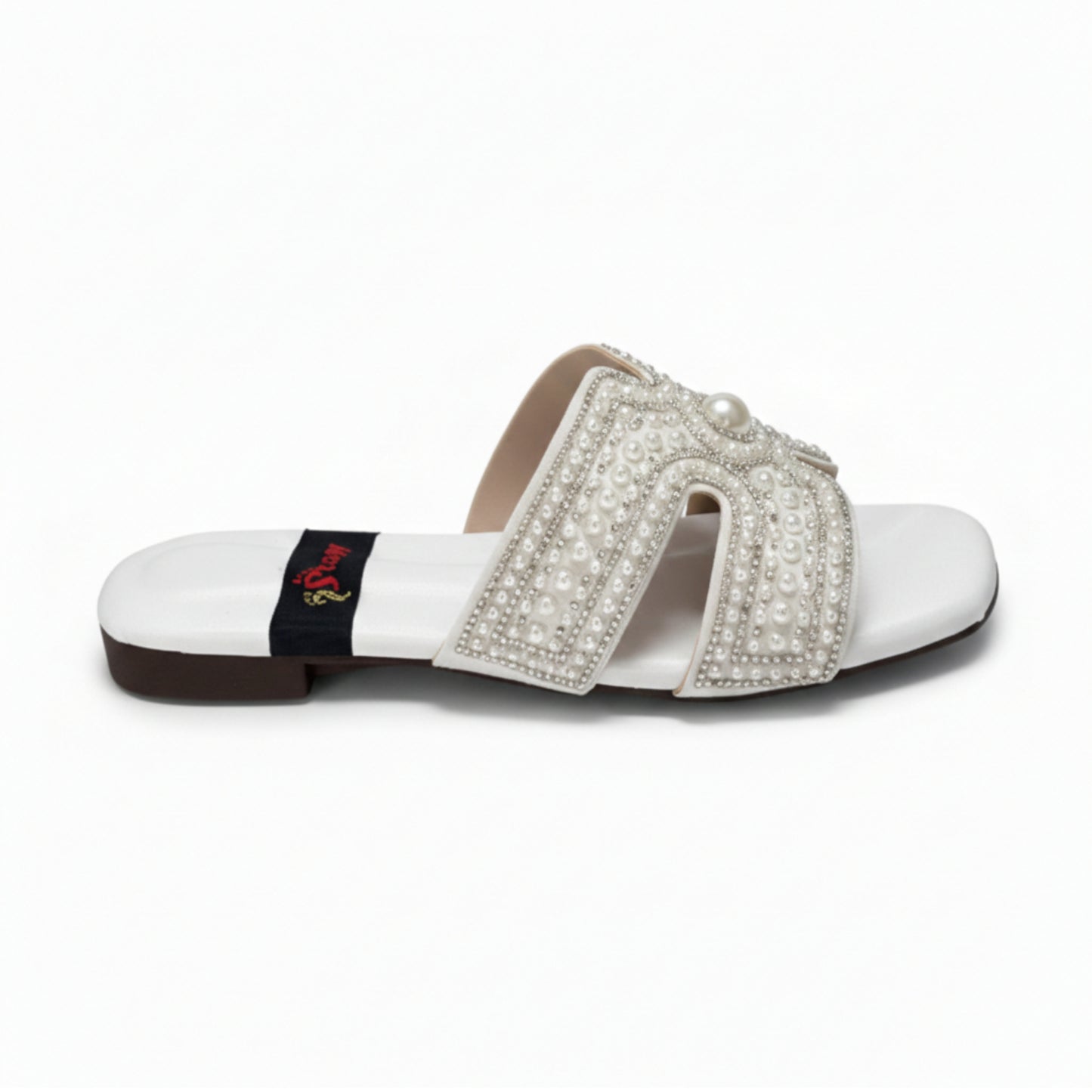 Women’s Embellished Flat Slide Sandals