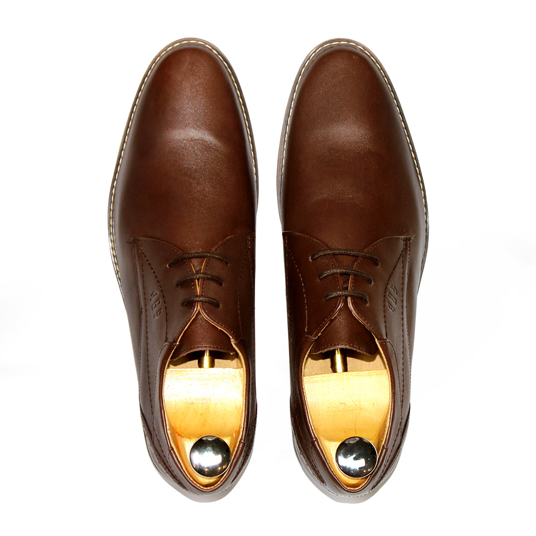 Mens pure leather laces shoes