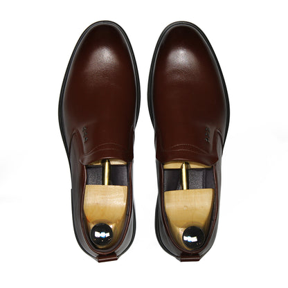 Men’s light weight ultra soft leather shoes wrinkle