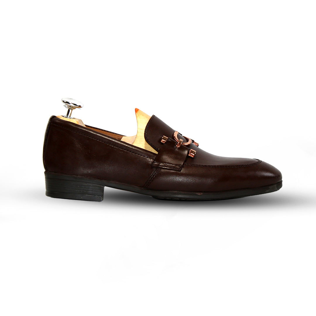 Men’s S Buckle Leather Shoes – Pure Leather