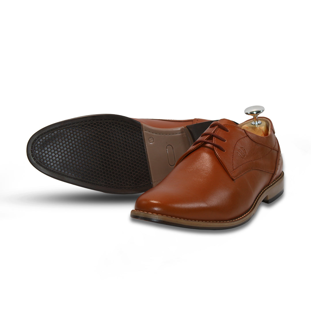 Mens pure leather laces shoes