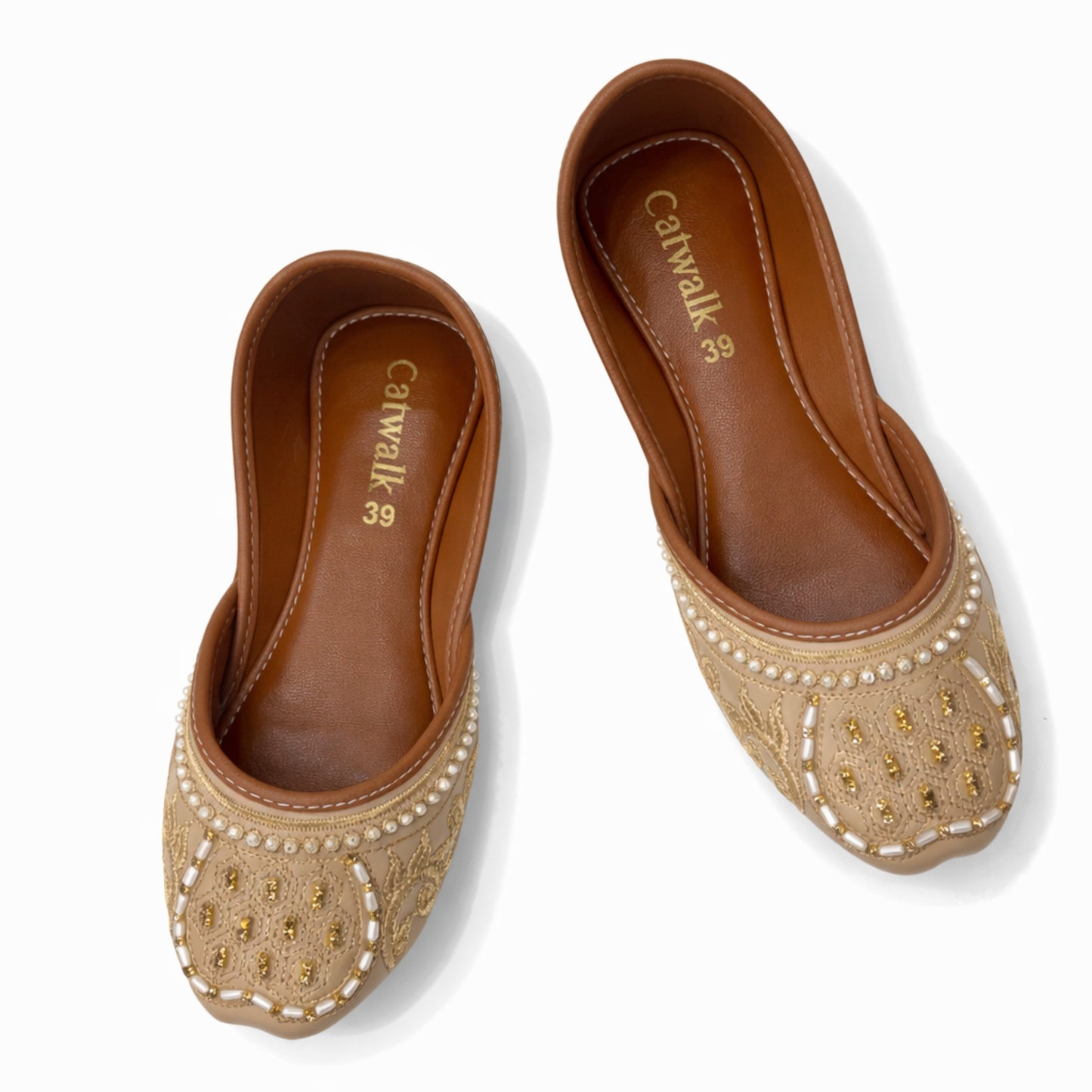 Classic Embellished Women’s Khussa Flats – Ethnic Slip-On Jutti