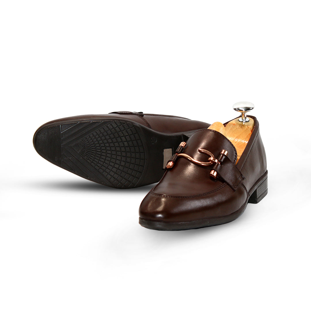 Men’s S Buckle Leather Shoes – Pure Leather