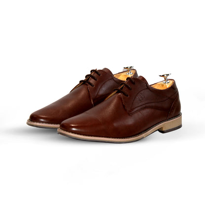 Mens pure leather laces shoes