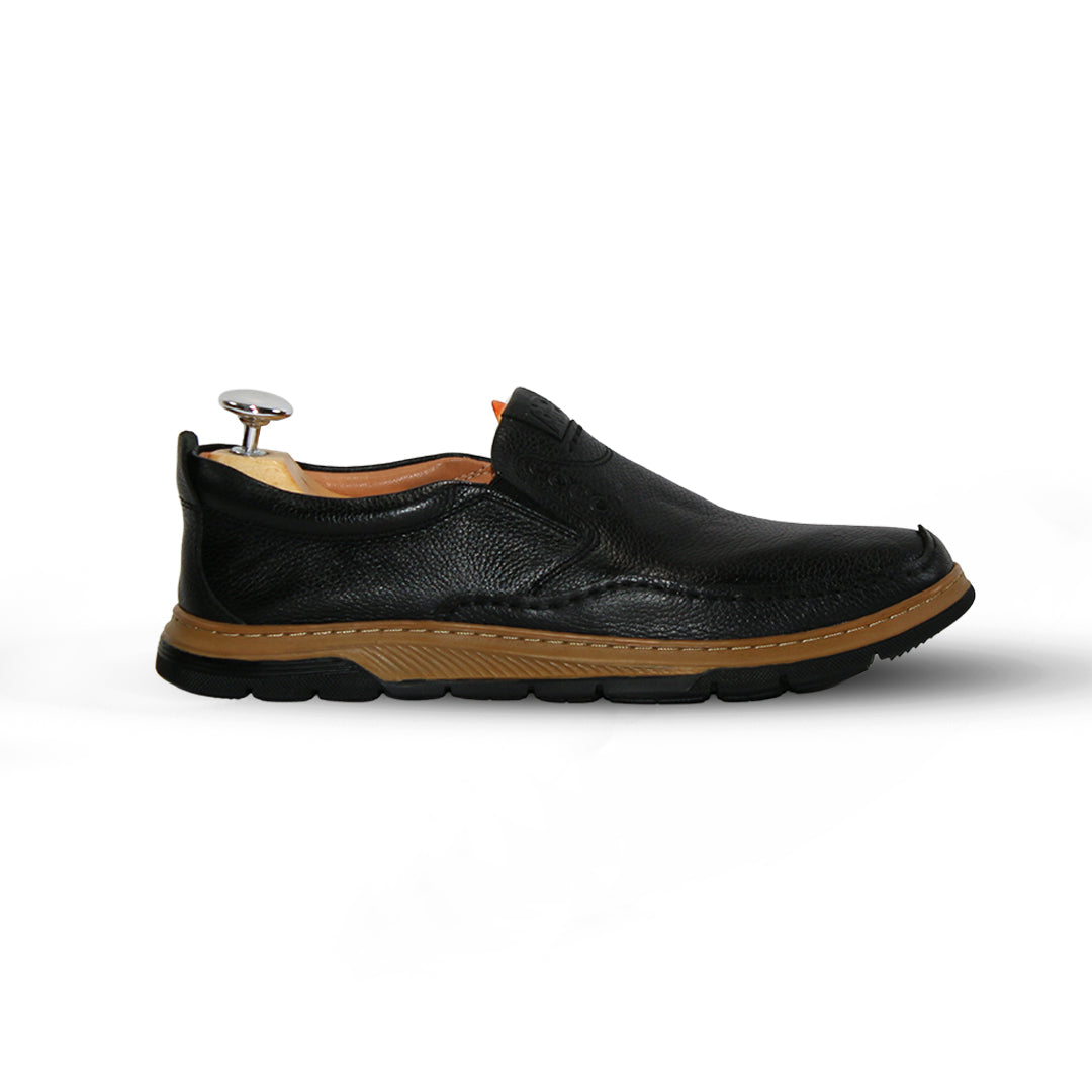 Men’s Leather Medicated Shoes – Pure Leather, Medicated Insole & Rubber Sole