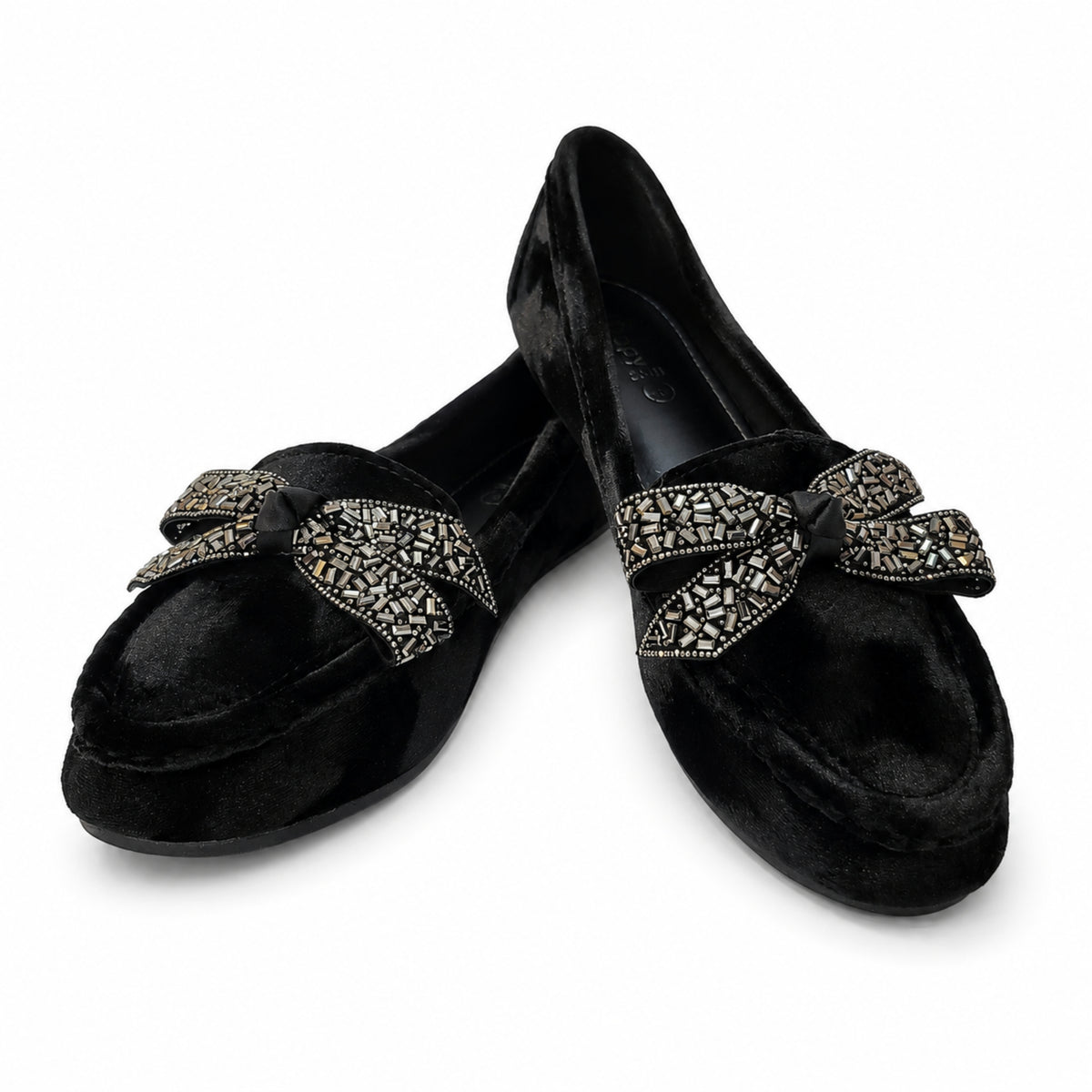 Amber Bow Ballet Loafers – Elegant Women's Slip-On Flats