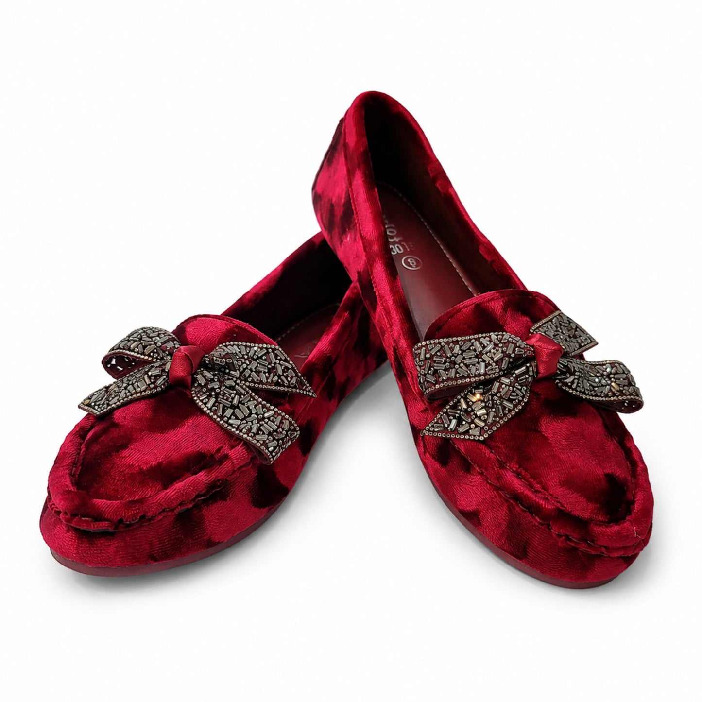 Amber Bow Ballet Loafers – Elegant Women's Slip-On Flats