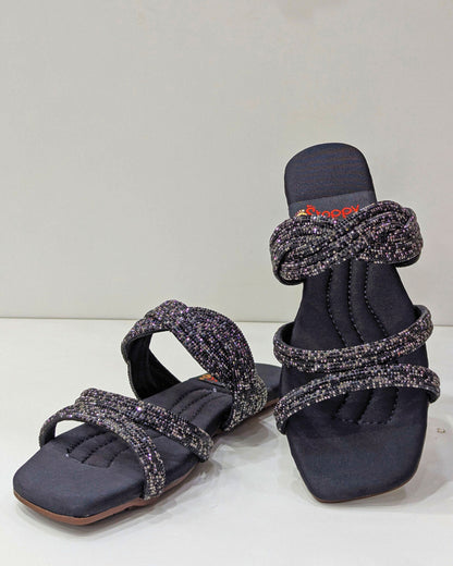 Embellished Slides – Shine with Comfort & Style