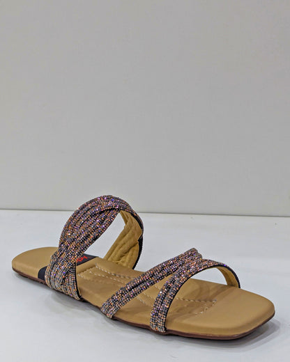 Embellished Slides – Shine with Comfort & Style