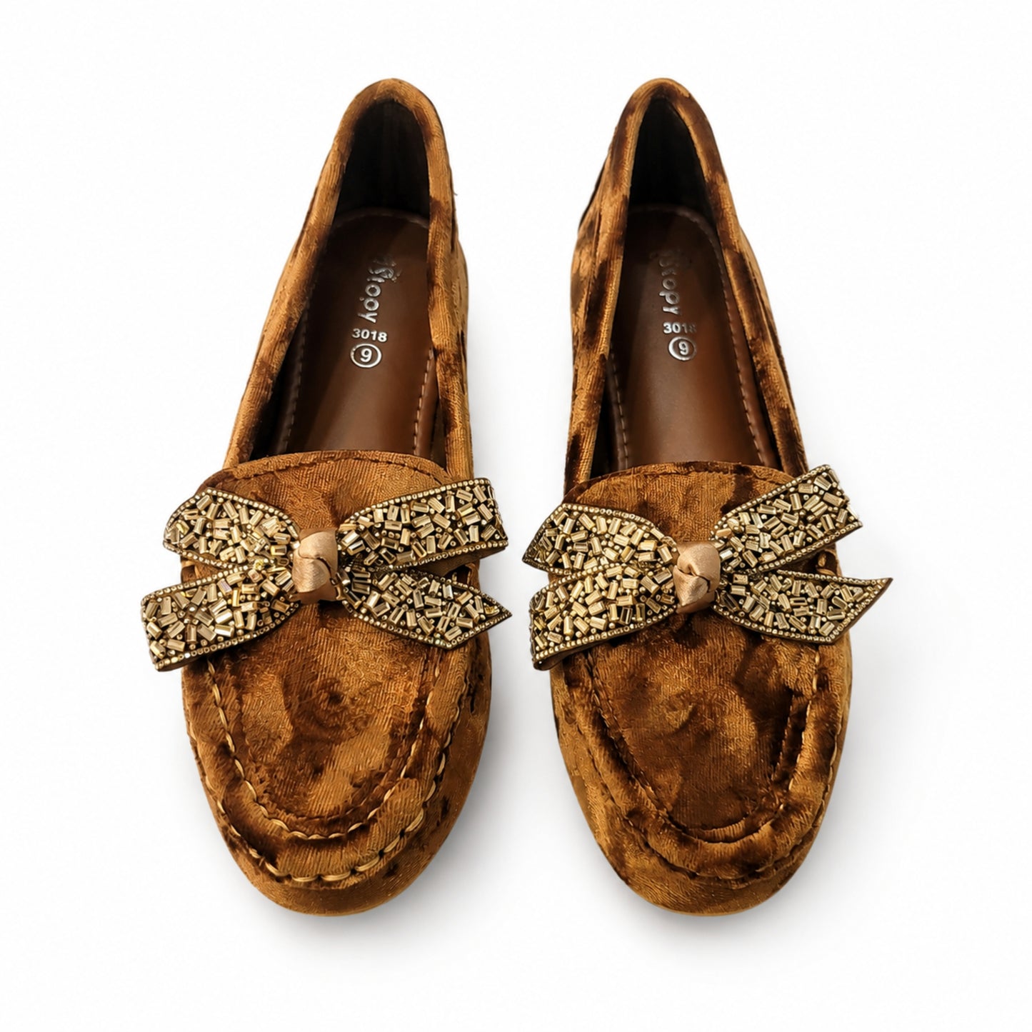 Amber Bow Ballet Loafers – Elegant Women's Slip-On Flats
