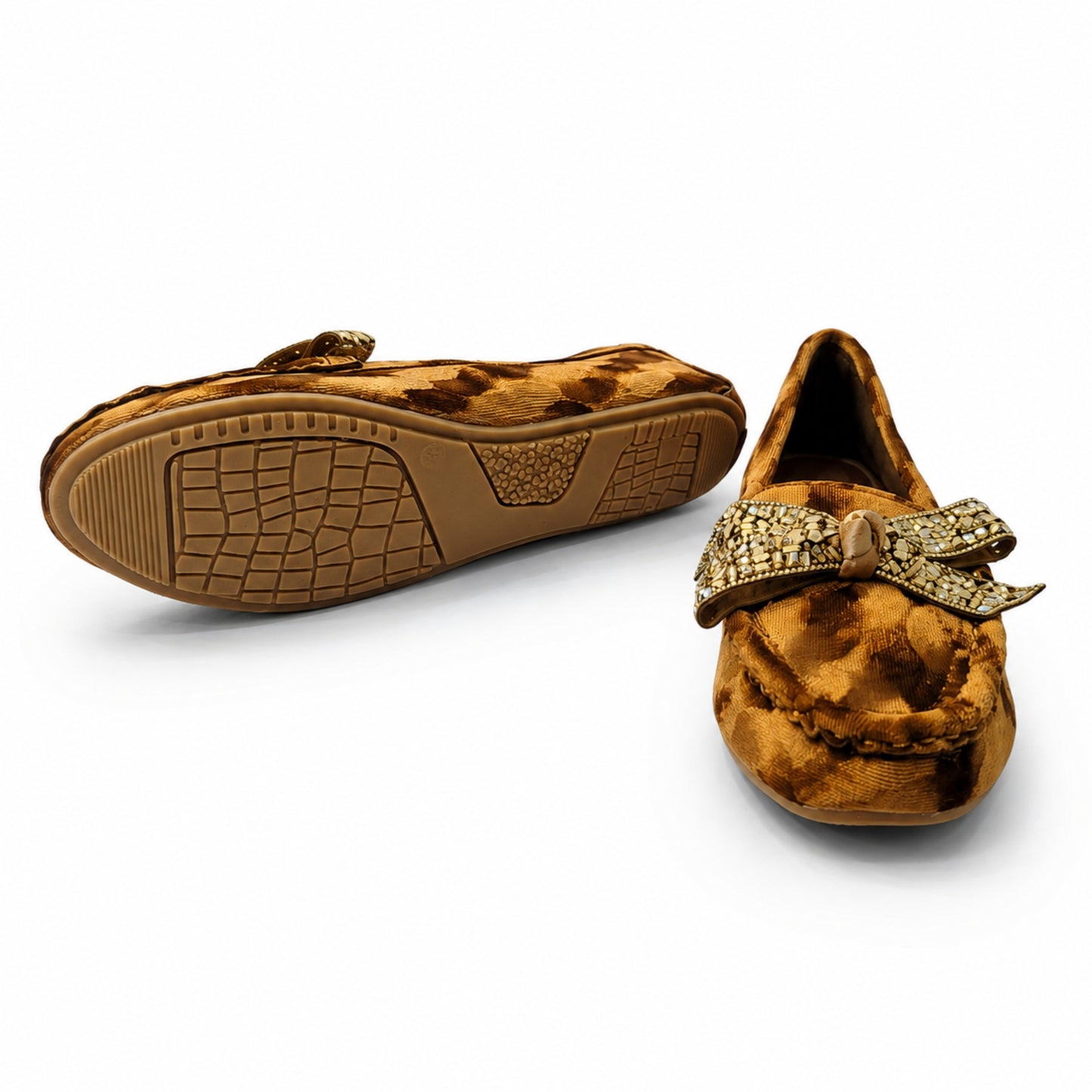 Amber Bow Ballet Loafers – Elegant Women's Slip-On Flats