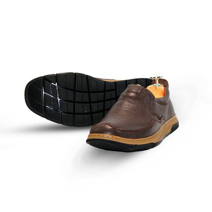 Men’s Leather Medicated Shoes – Pure Leather, Medicated Insole & Rubber Sole