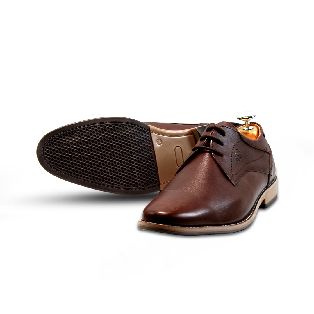 Mens pure leather laces shoes
