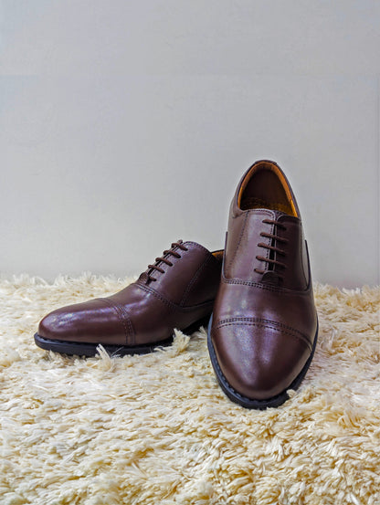 Men’s Lightweight Oxford Shoes – Pure Leather Upper, Medicated Padding & Rubber Sole