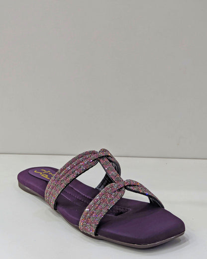 Embellished Slides – Sparkle with Comfort & Style