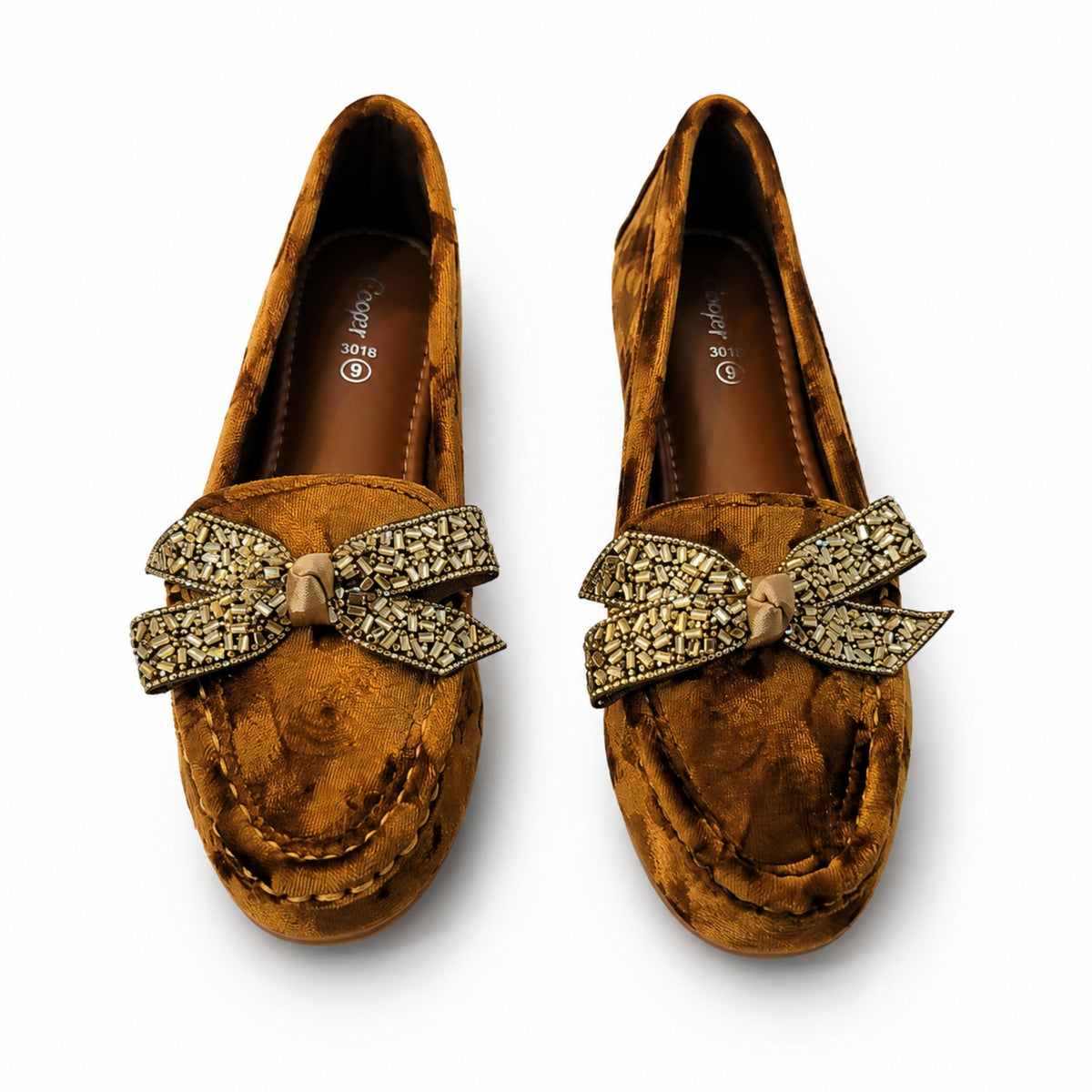 Amber Bow Ballet Loafers – Elegant Women's Slip-On Flats