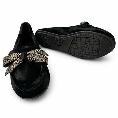 Amber Bow Ballet Loafers – Elegant Women's Slip-On Flats