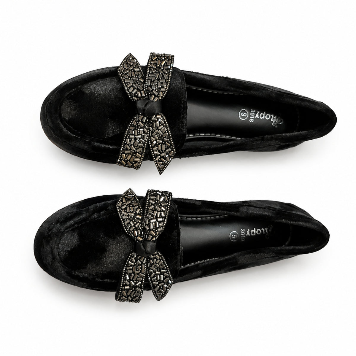 Amber Bow Ballet Loafers – Elegant Women's Slip-On Flats