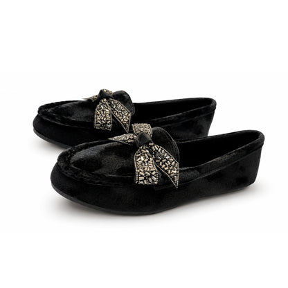 Amber Bow Ballet Loafers – Elegant Women's Slip-On Flats