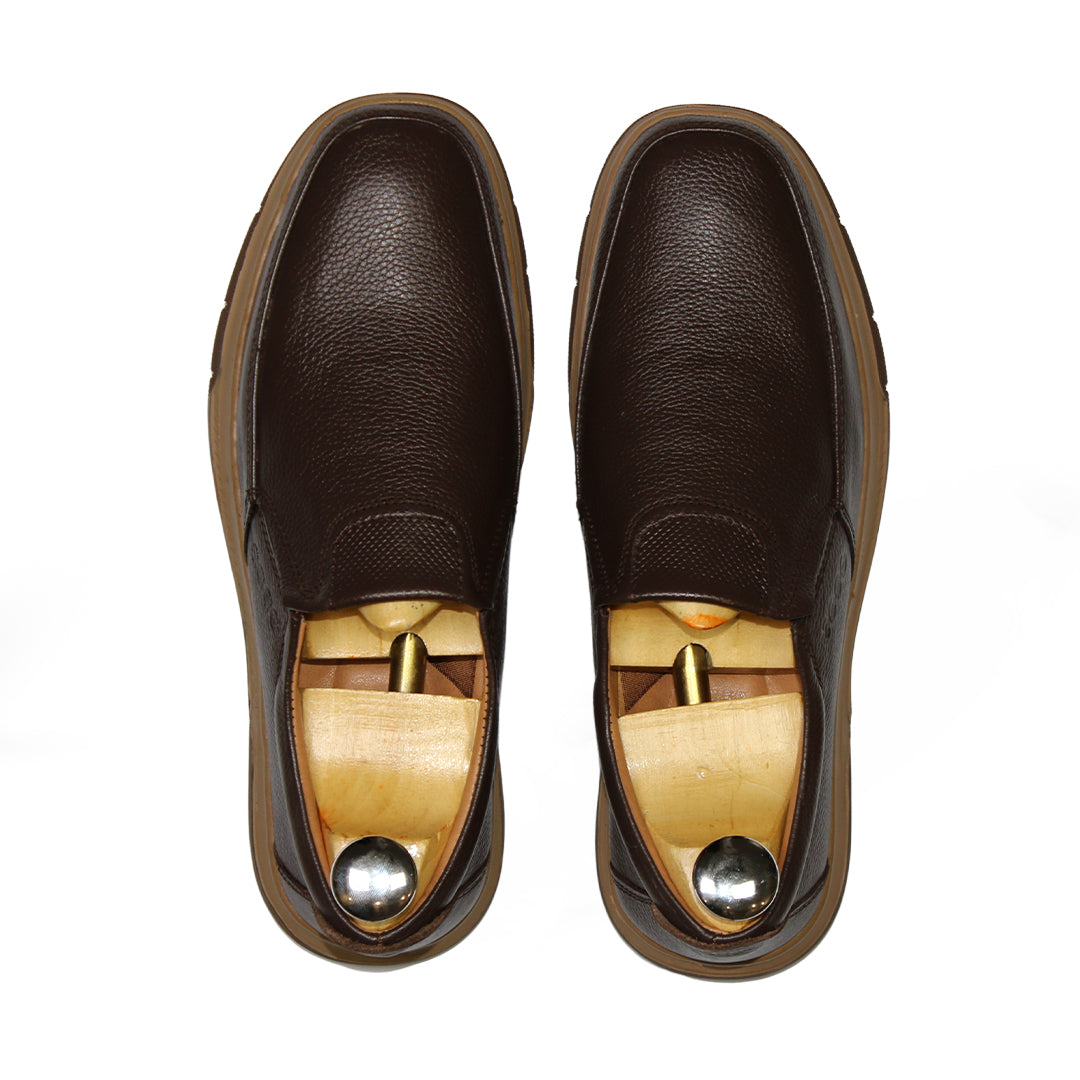 Men’s Leather Medicated Shoes – Pure Leather, Medicated Insole & Rubber Sole
