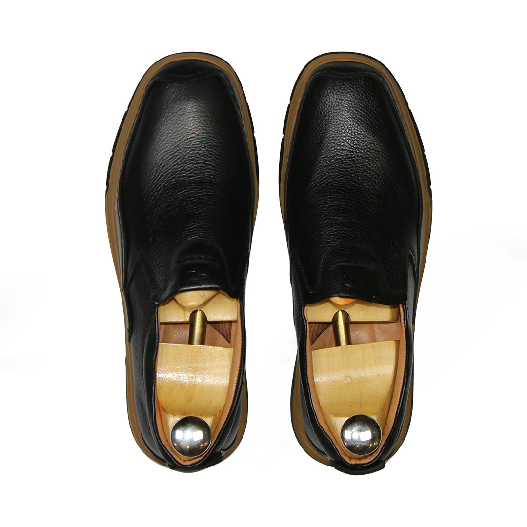 Men’s Leather Medicated Shoes – Pure Leather, Medicated Insole & Rubber Sole