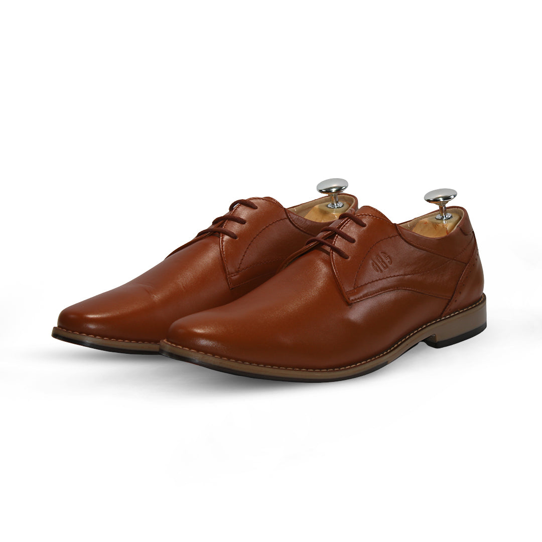 Mens pure leather laces shoes