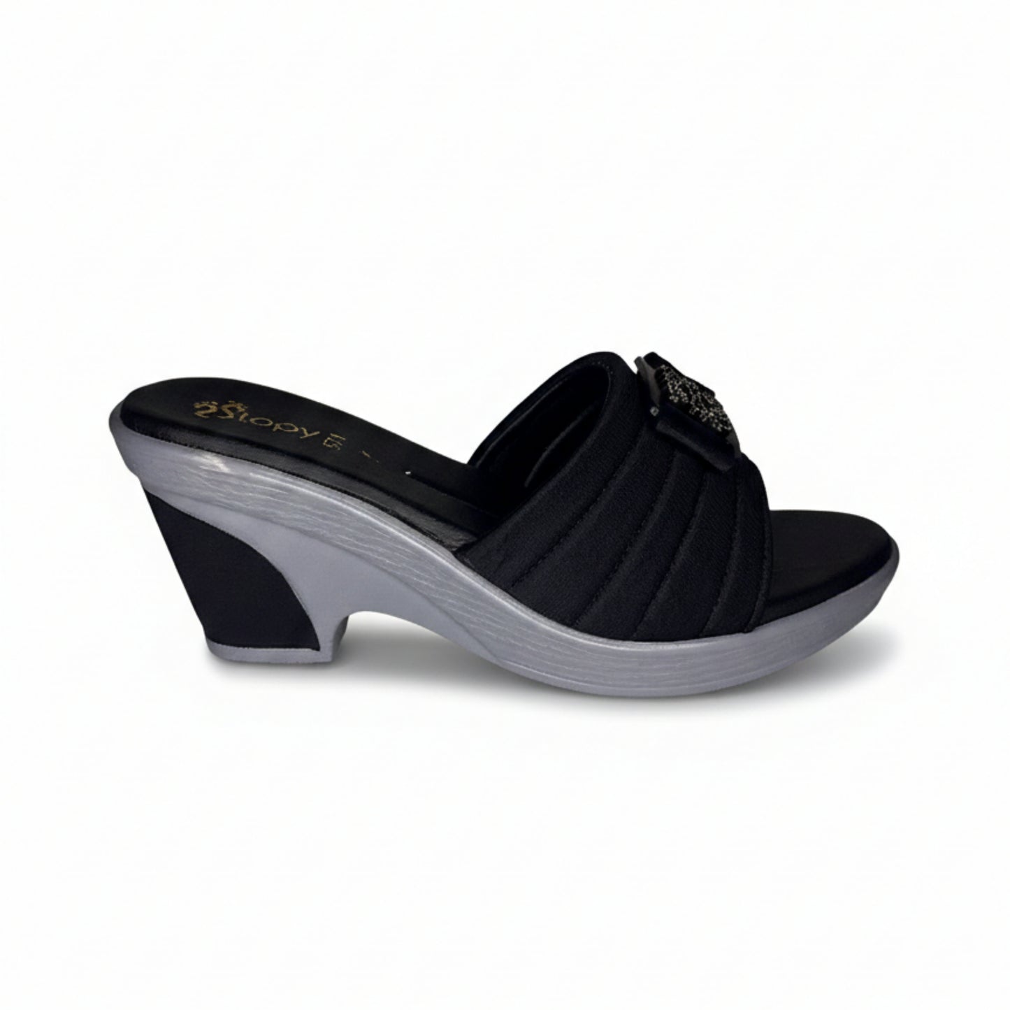 Women’s Burgundy Comfort Wedge Slide Sandals