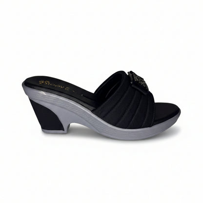 Women’s Burgundy Comfort Wedge Slide Sandals