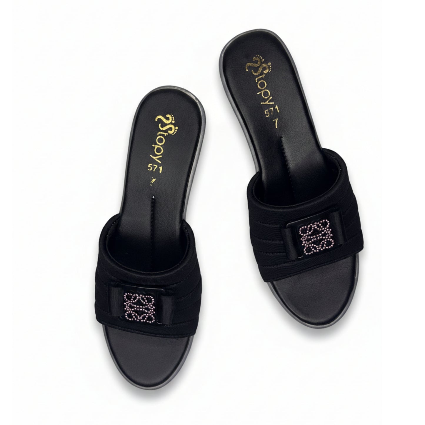 Women’s Burgundy Comfort Wedge Slide Sandals