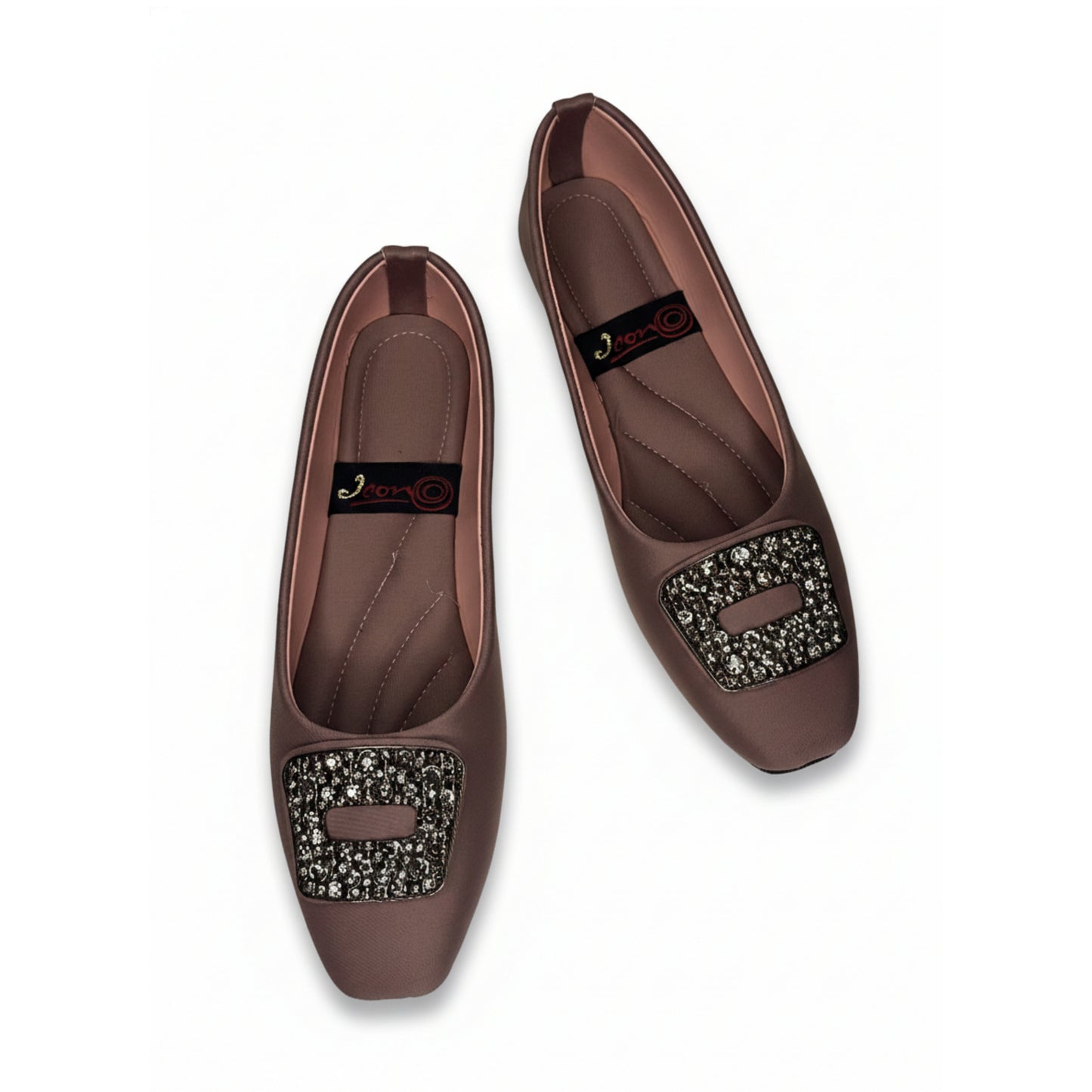 Women’s Burgundy Embellished Ballet Flats