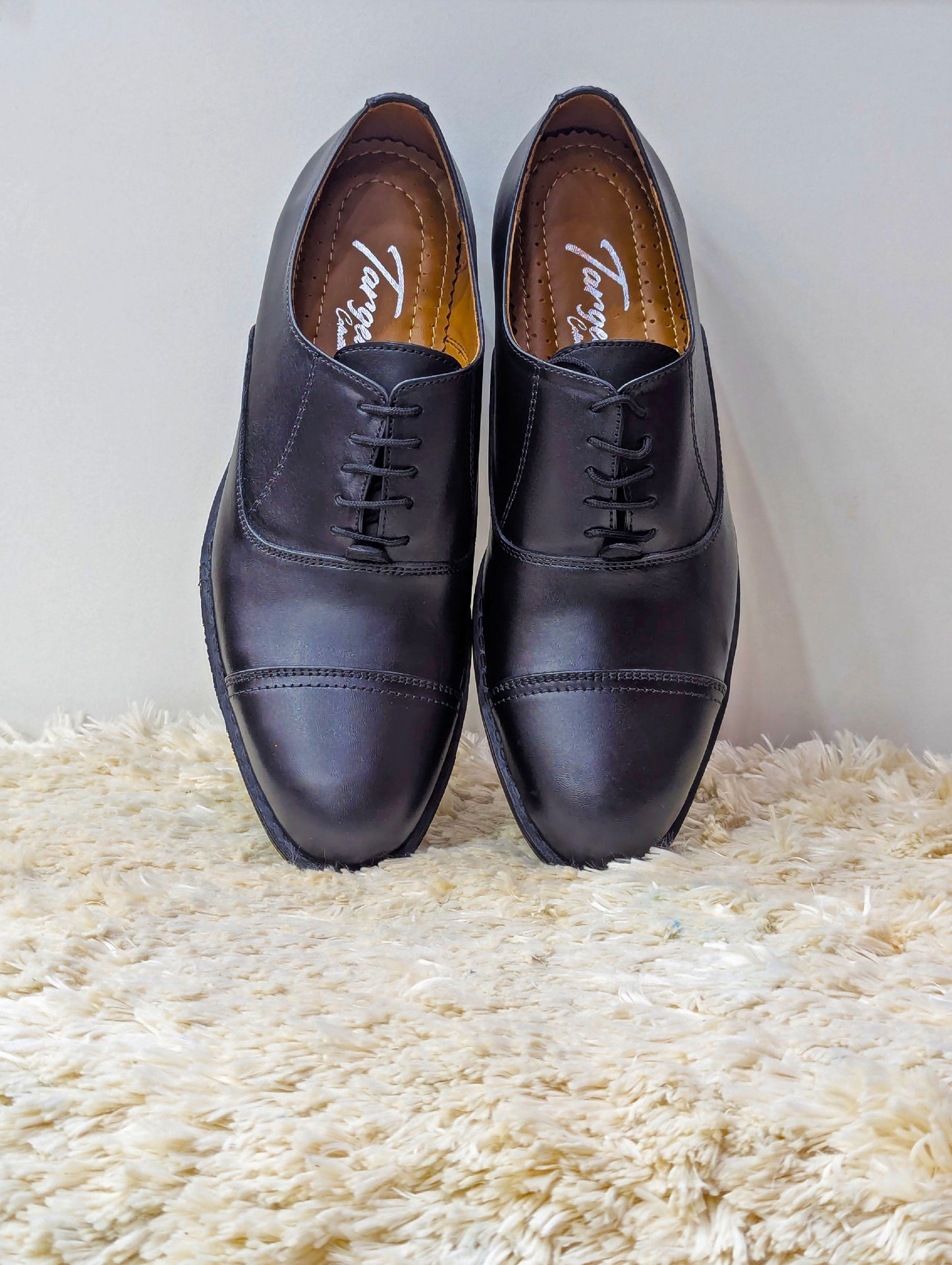Men’s Lightweight Oxford Shoes – Pure Leather Upper, Medicated Padding & Rubber Sole